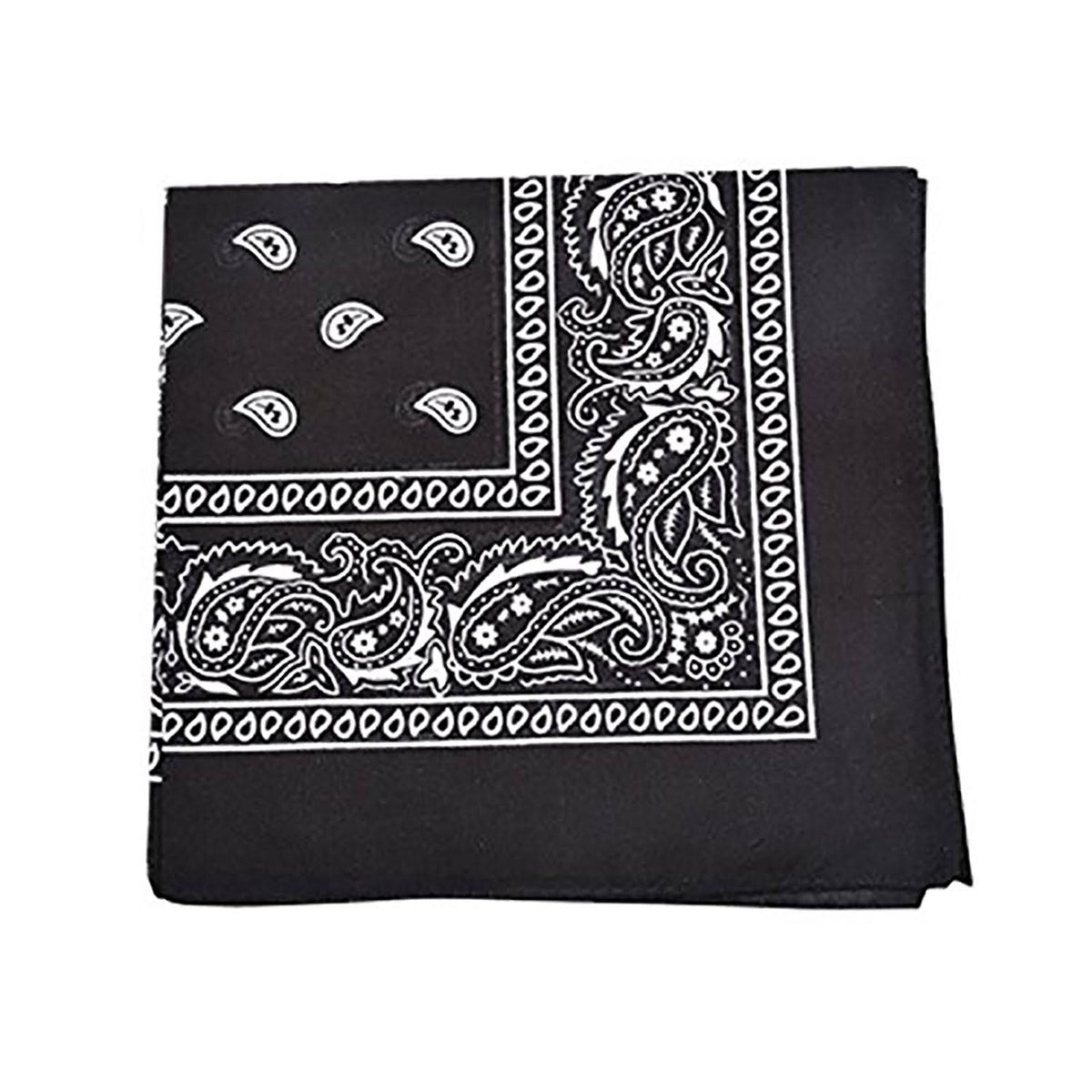 250 Pack Black and Red Paisley Polyester Bandanas G719563
