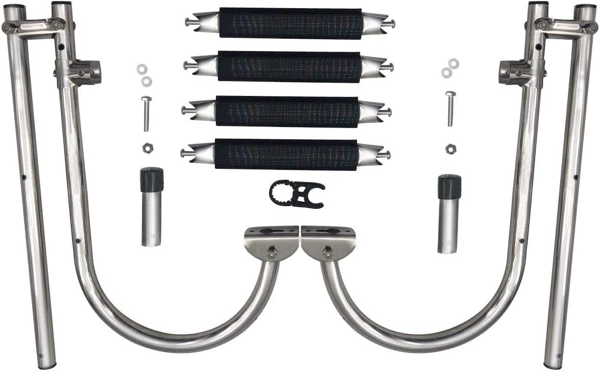 4-Step Stainless Steel Folding Boat Ladder Pack of 2 U22652