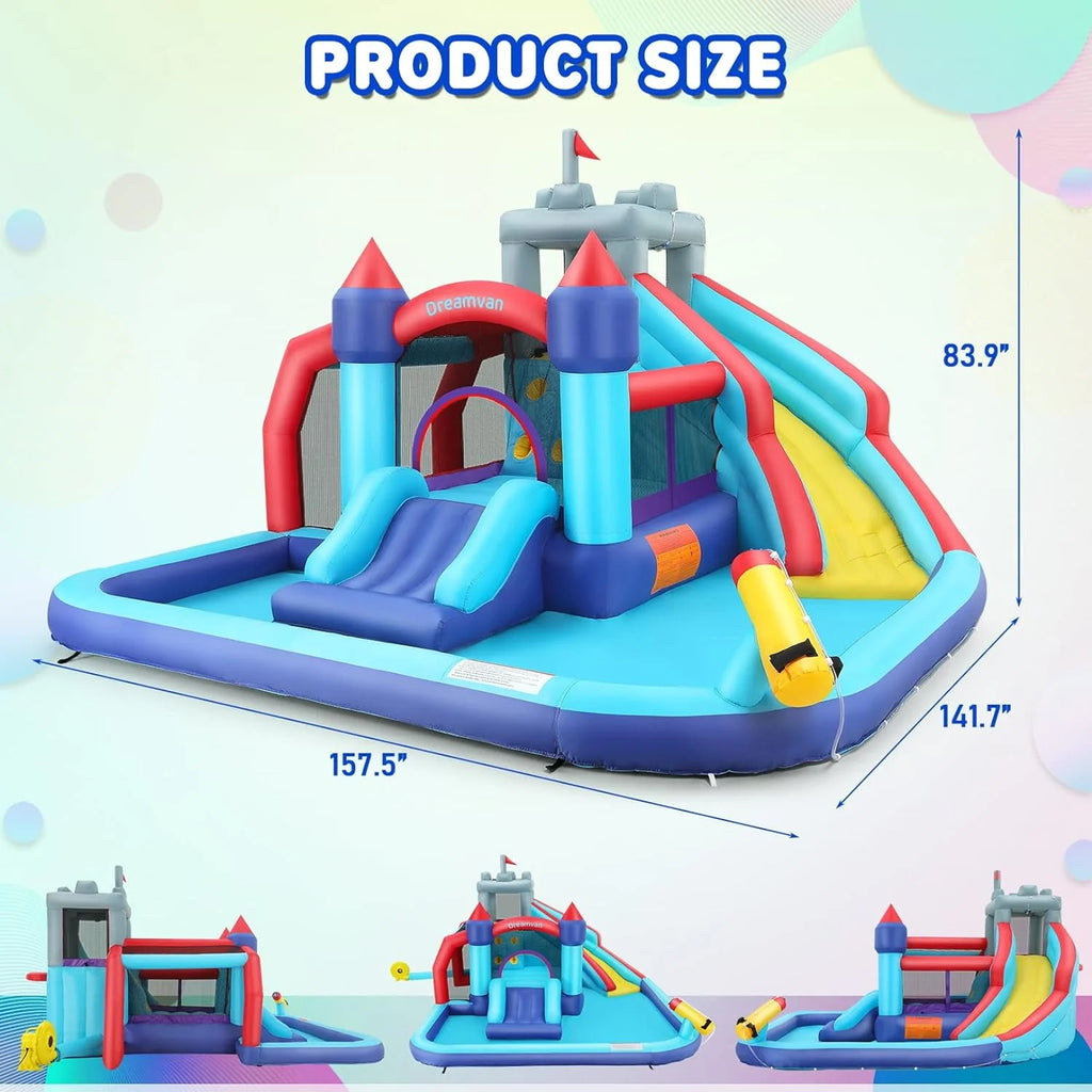 Inflatable Water Slide with Blower and Water Cannon H262562