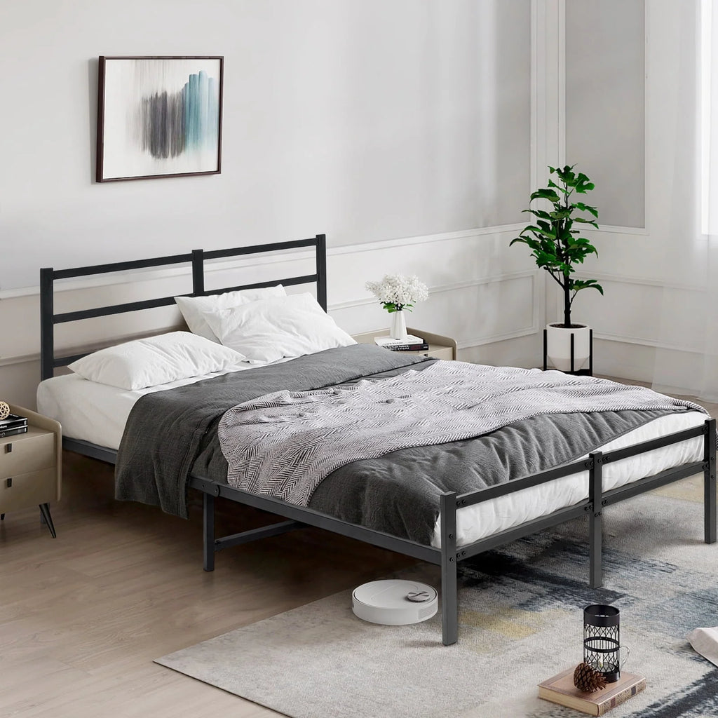 King 14 Inch Metal Bed Frame with Headboard and Footboard M895225