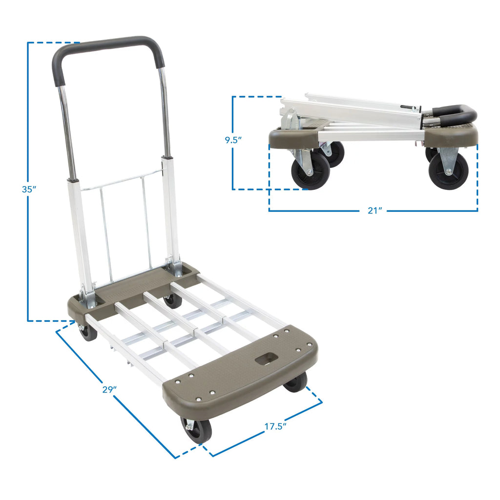 Folding Platform Hand Truck with Expandable Base F7694