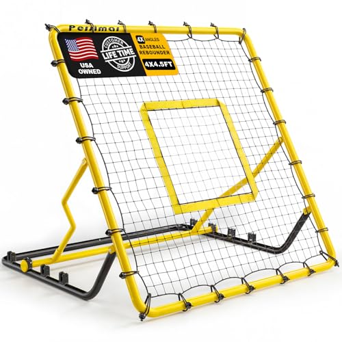 4x4.5FT Steel Frame Rebounder Net with 4 Adjustable Angles T9932