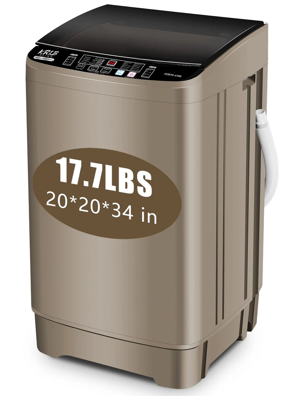 17.7 Lbs Full-Automatic Portable Washing Machine with Drain Pump Y434