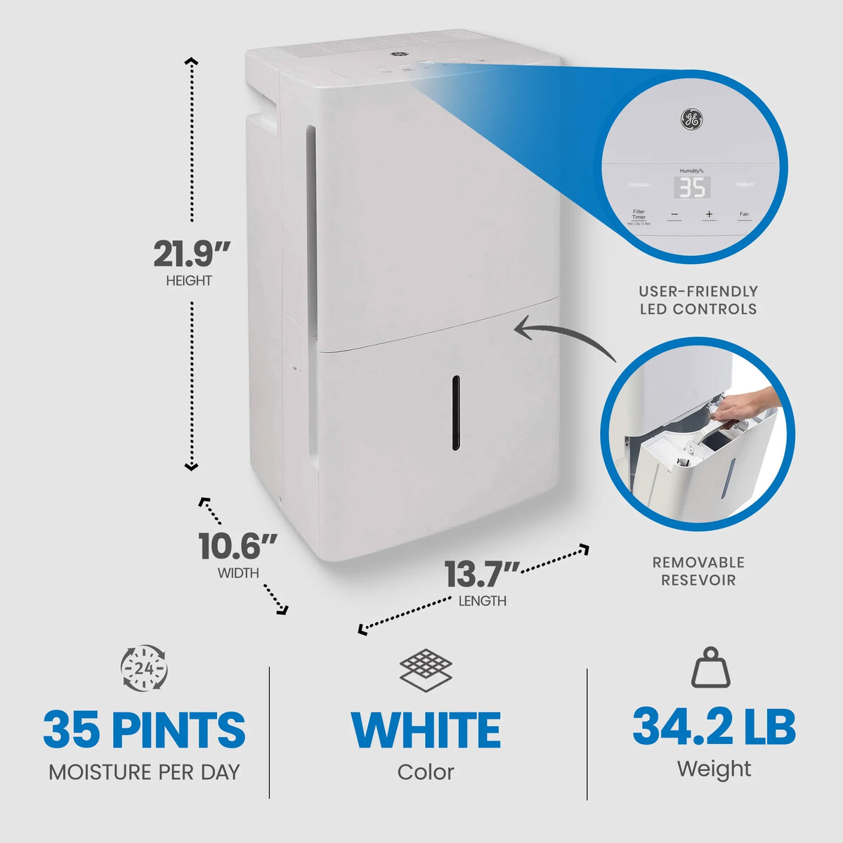 35 Pint Home Dehumidifier R488208
