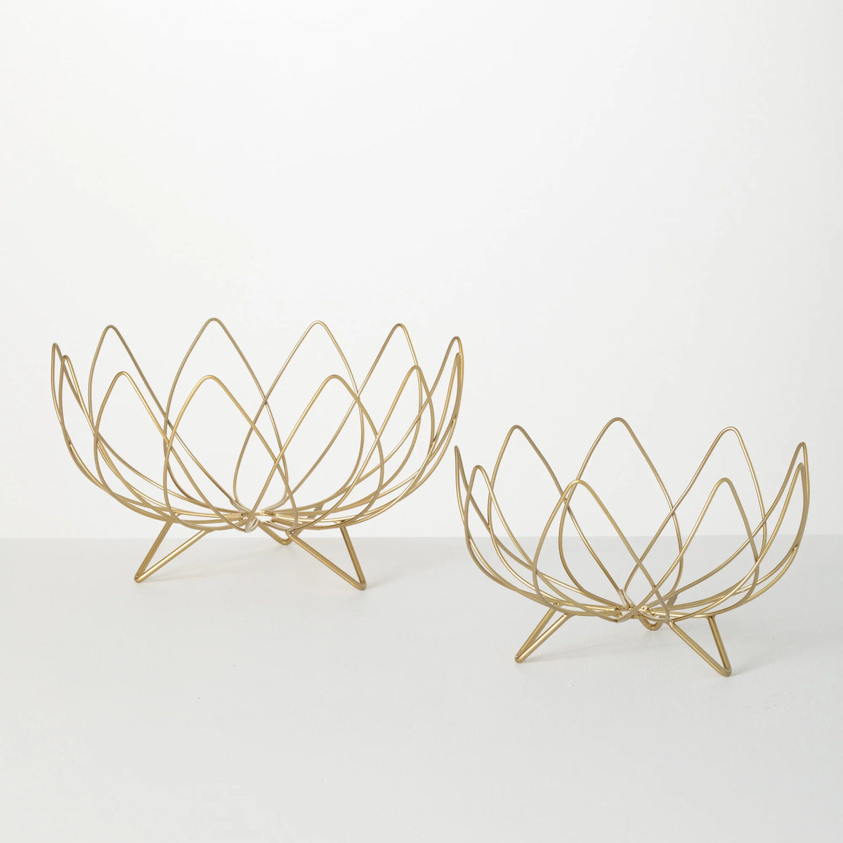 Gold Metal Bowl Set of 2 P10901